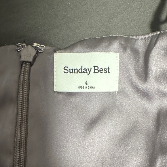 Aritzia Sunday Best Grey/Purple Satin Dress - Picture 4 of 6